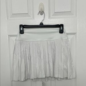 CRZ YOGA Ivory Pleated Mini Skirt